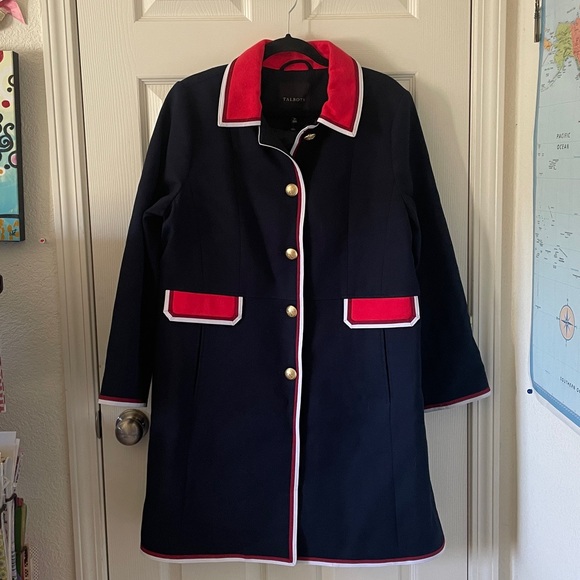 Talbots Trench Coat ASHLEY TWILL TAILORED COAT nautical size 16 New with tag - Picture 3 of 9